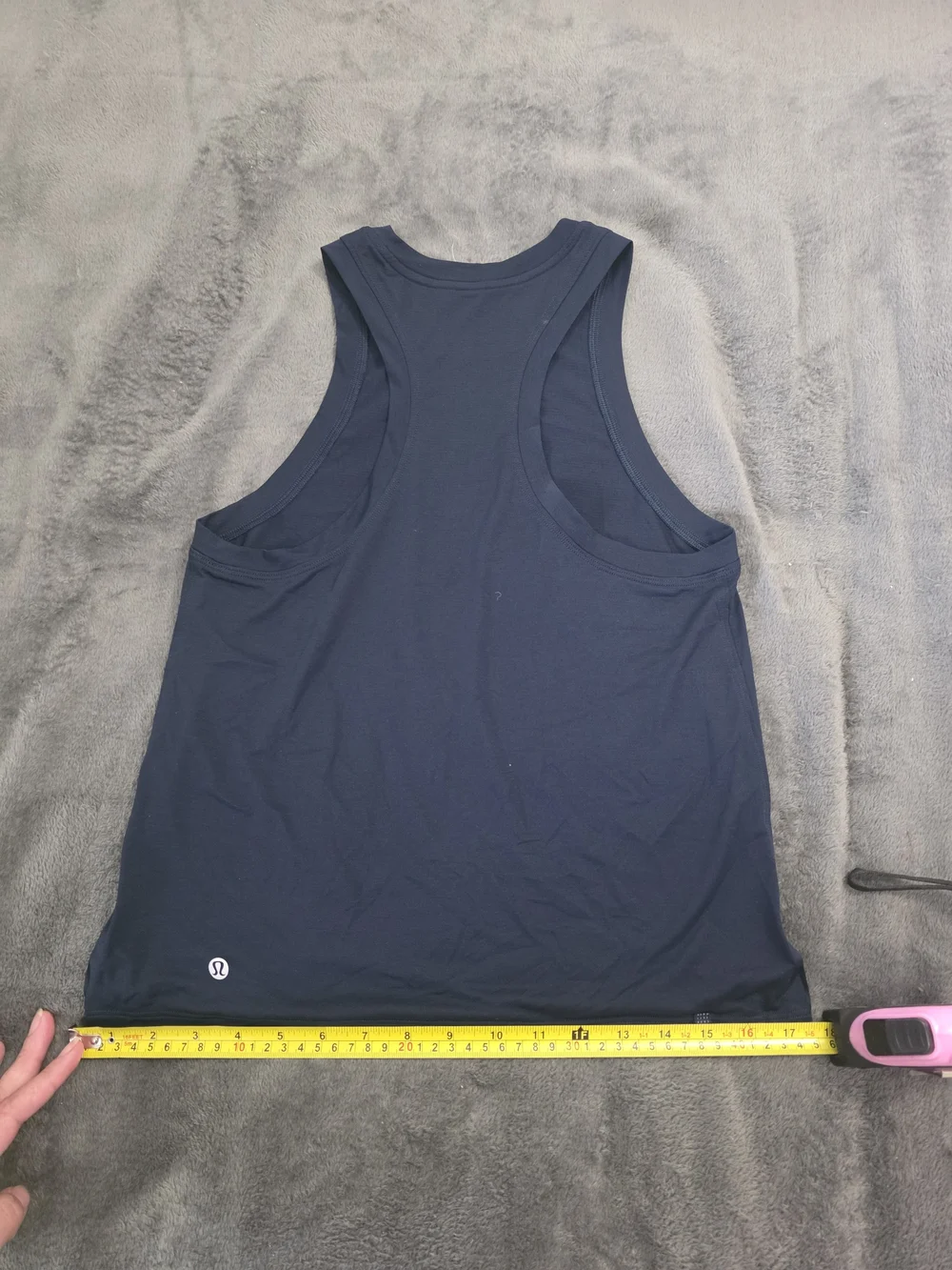 Womens Navy Muscle Tank Top - Performance Stretch